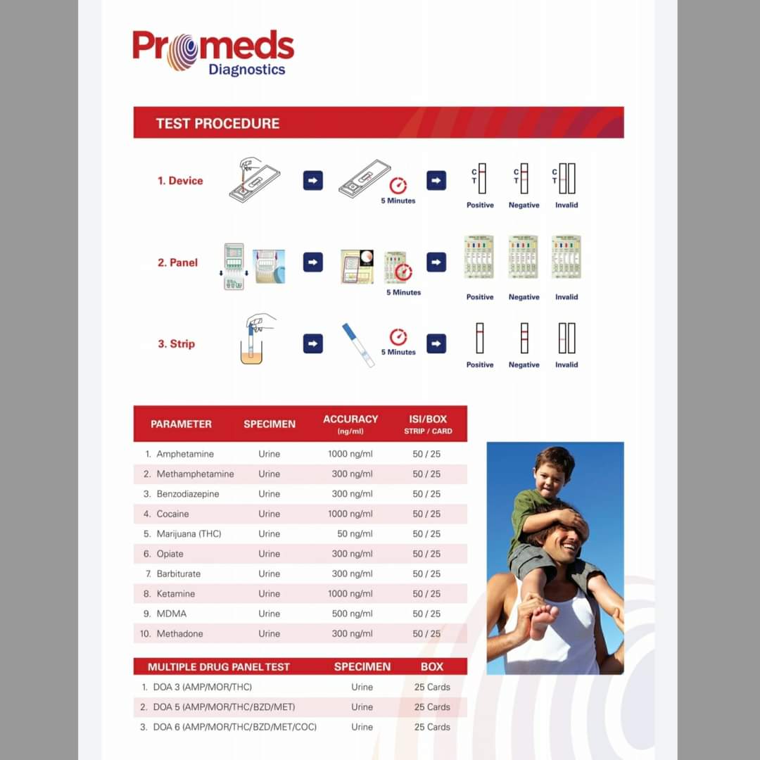 KaryaDeli's tweet photo. Kini hadir Promeds Drug Of Abuse yang merupakan uji in vitro yakni satu langkah berbasis imunokromatografi. Dirancang untuk penentuan kualitatif zat obat dalam spesimen urine manusia
SAY STOP FOR DRUGS
So,let's fight the drugs!
#drugofabuse
#rapids
#promeds
#invitro
#laboratory https://t.co/lE8RoS3Ew4