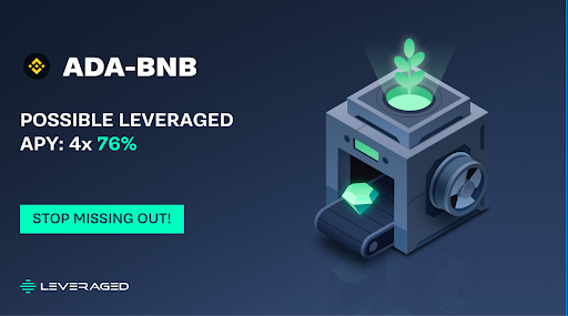 LeveragedIO's tweet photo. 🪙 Farm ADA-BNB
📈 APY 19.00%
 ⚖️ Leverage 4x 
💰Possible APY with Leverage 76% 

What #APY &amp; #Leverage do you want to know next? 🕵️‍♂️ 

 #comingsoon #yieldfarming #farming #crypto

Like + Retweet https://t.co/Yo2SsCaRvD