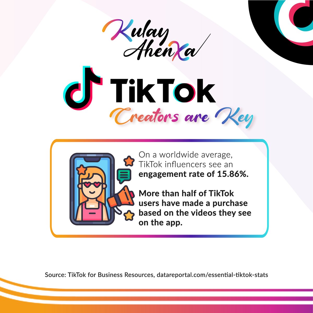 KulayAhenXa's tweet photo. TikTok? That is sooo Gen Z! π€
For this monthβs #LearnWithKX, we discuss all about TikTok and its potential for advertising.
#KXph #KulayAhenXa #adversting #adagency https://t.co/UzjKdcjfvs