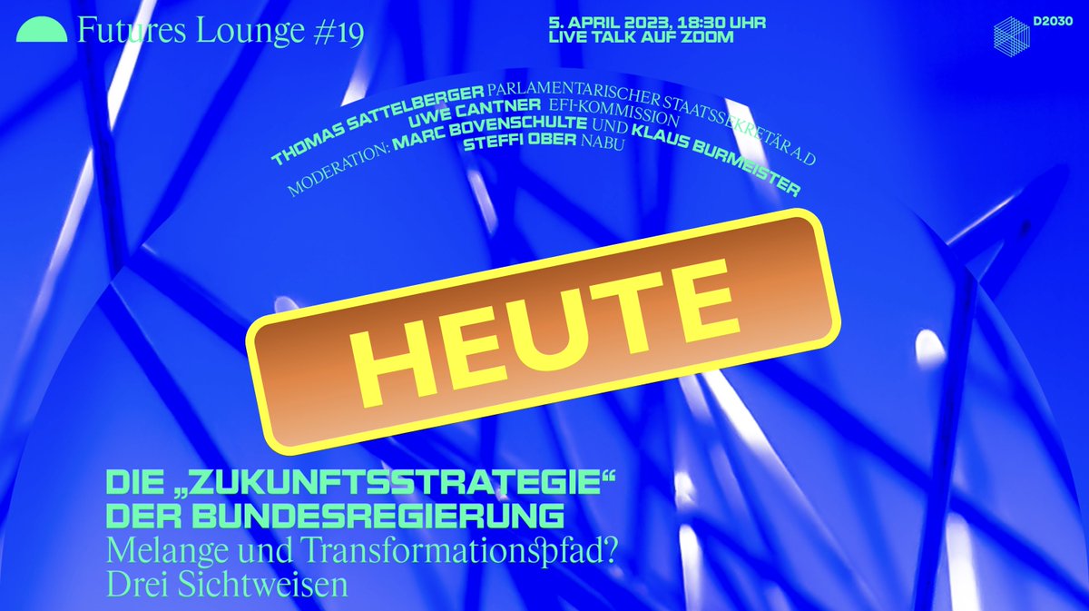 Mehr Zukunft wagen! Ihr könnt an 18.30 Uhr via Zoom dabei sein... Wir würden uns sehr freuen!
linkedin.com/feed/update/ur…
