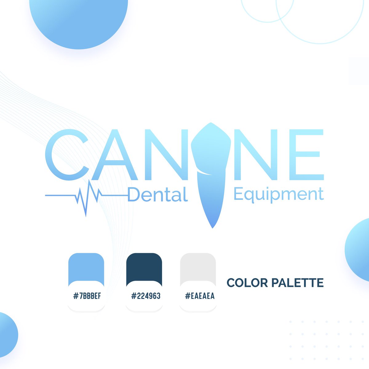 My new work 
Canine for dental equipment🦷
…………
#illustrator #adobeillustrator #branding #brandingdesign #logo #dentist #dentistry
