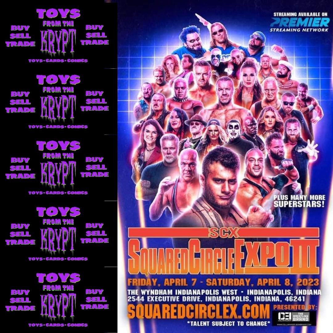 billyodst94's tweet image. This weekend come out to The Toy Krypts debut show. We'll have Funkos, cards, figures  and much more. No price is final I'm always willing to negotiate and make bundle deals! #scx #squaredcircleexpo #prowrestling #toys #vintagetoys #comics #tradingcards #aew #wwe #toycollector