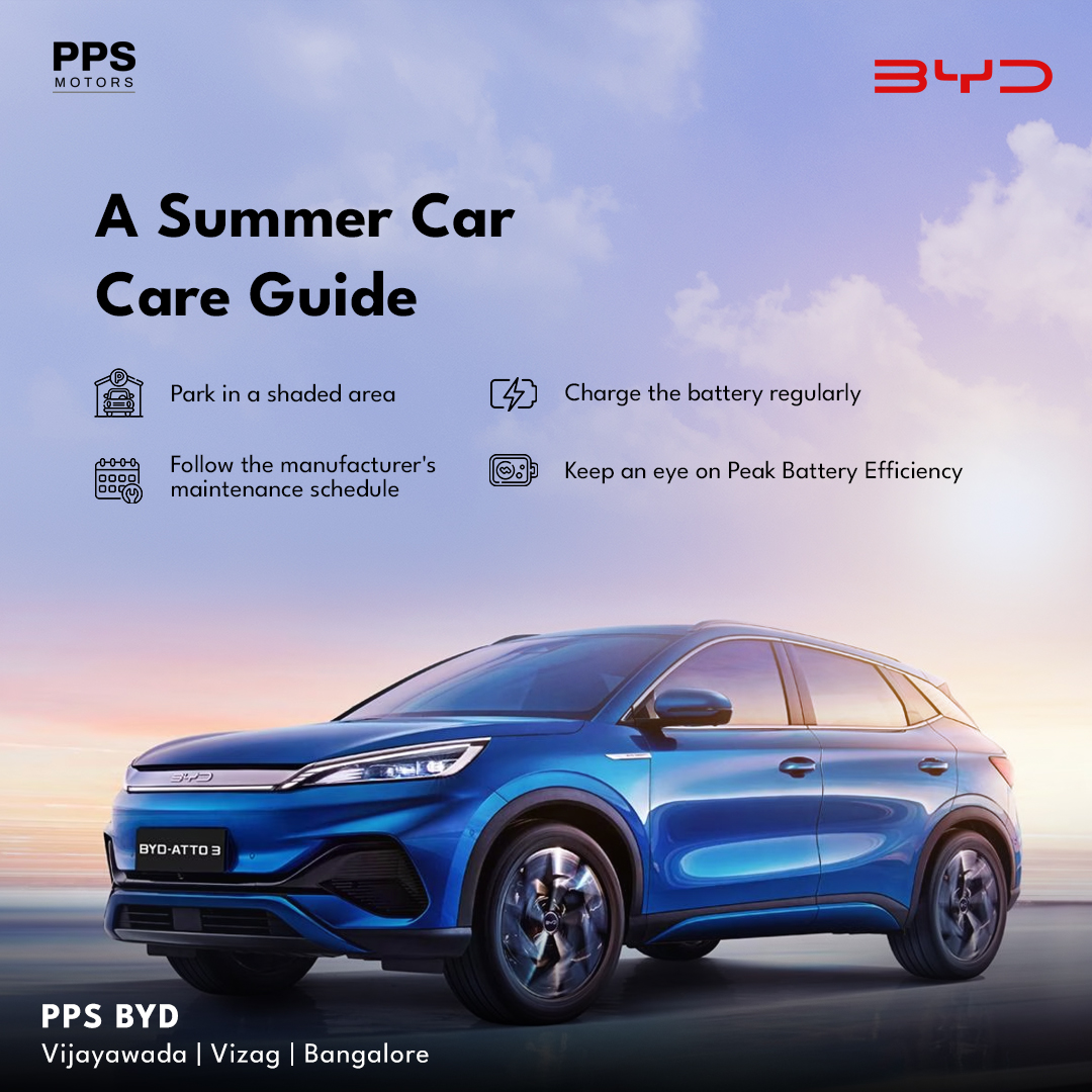 PpsByd's tweet photo. Keep your car running smoothly this summer with these 5 essential car care tips! 🚗☀️

.

.

#BYD #bydindia #ppsmotors https://t.co/ObtQYbbXoZ