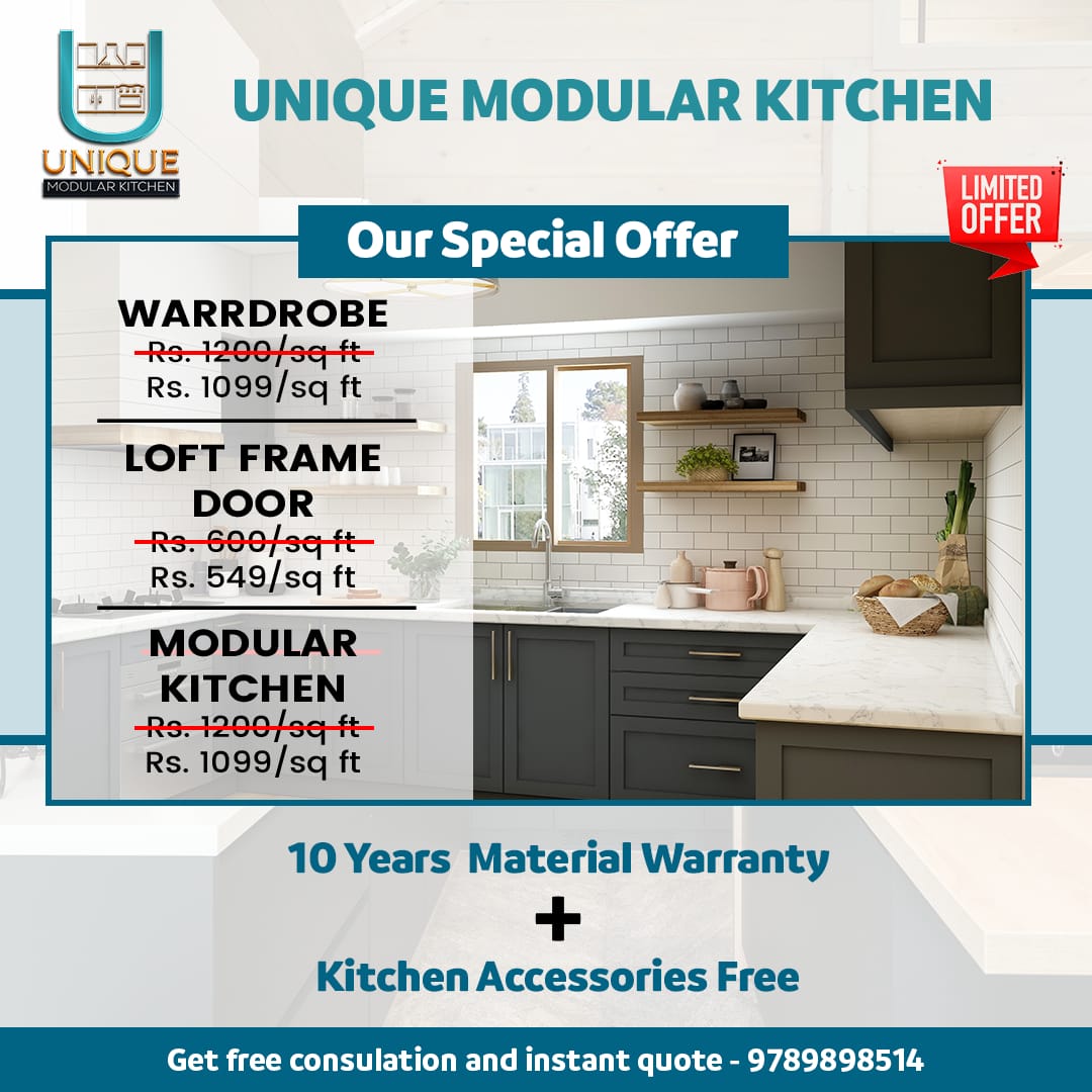 unique_modular's tweet photo. Offer🤩 for a Unique Modular Kitchen🍛 with a 10year Material Warranty.🥳😍💐✨
Reach out to us!
📞+91-9789898514
📩 info@uniquekitchen@gmail.com
#uniquedesigns #uniquekitchen #uniquemodular #kitchen #kitchens #Material #uniquemodularkitchen #modularkitchen #kitchenmodular https://t.co/P1kqR2uHKE