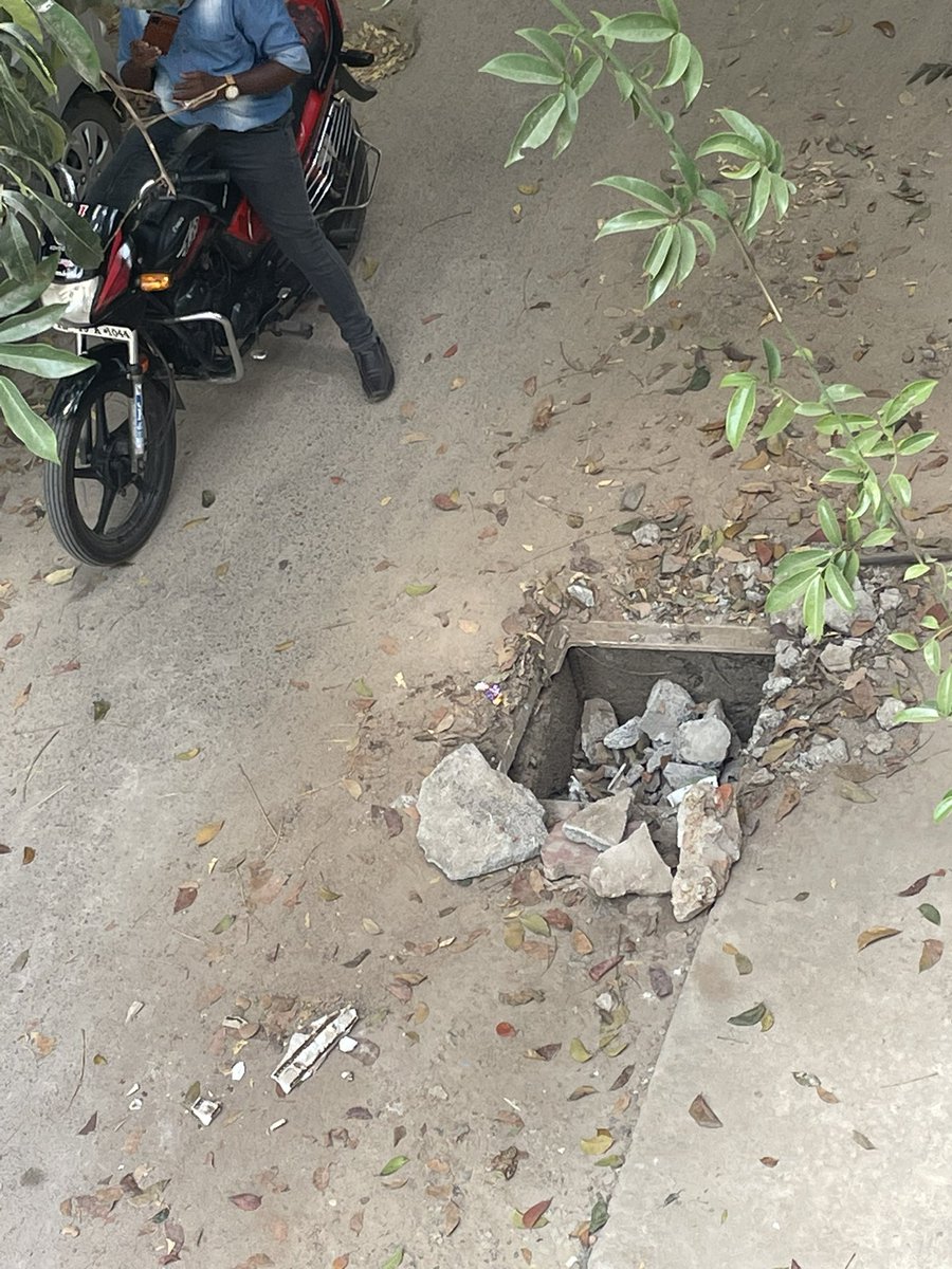 SyedNazeerM's tweet photo. @PriyarajanDMK  @chennaicorp Storm water draining pit kept opened since months. Multiple calls to corporation AE yet no action. This street holds route for school vans transporting kids. Pls take action at earliest. 
Location - Poondi Madha Street. https://t.co/clP0YYo6FB