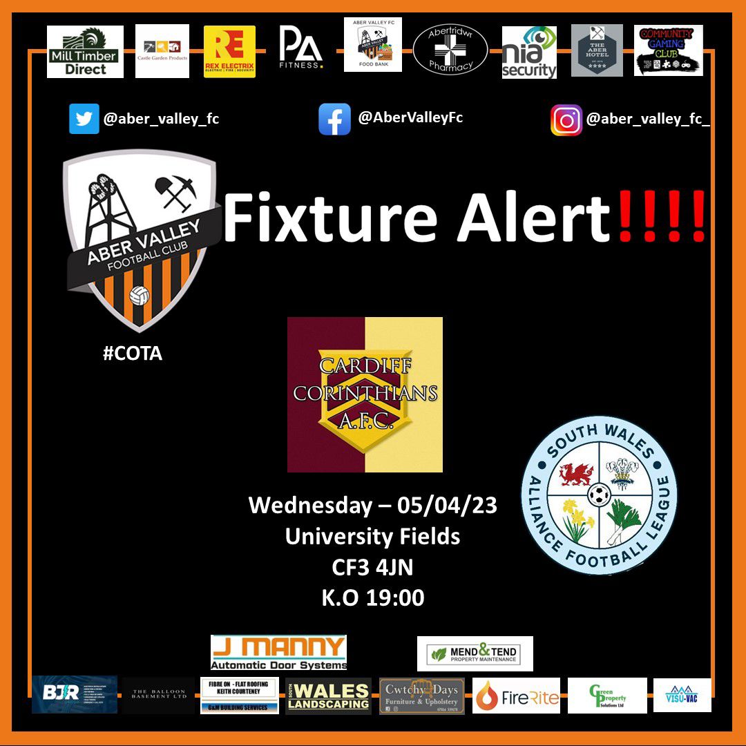 ⚽️⚽️ Matchday ⚽️⚽️

Our firsts are back in action tonight, we travel to Llanrumney to play champions elect @CardiffCorries 
It doesn't get much tougher than this at this level, a big performance needed. 

#COTA 🧡🖤