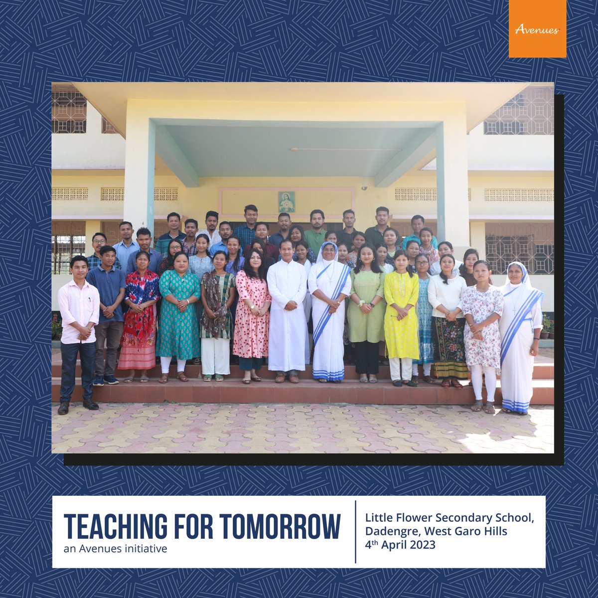 avenuesinspires's tweet image. #AvenuesInspires
#TeachingforTomorrow

Day 2 of our #teachertraining programme #TFT at Little Flower Secondary School, #Dadengre in #WestGaroHills saw over 40 teachers participating in sessions that helped them improve their Communication, Creativity &amp;amp; Collaboration.

#Meghalaya