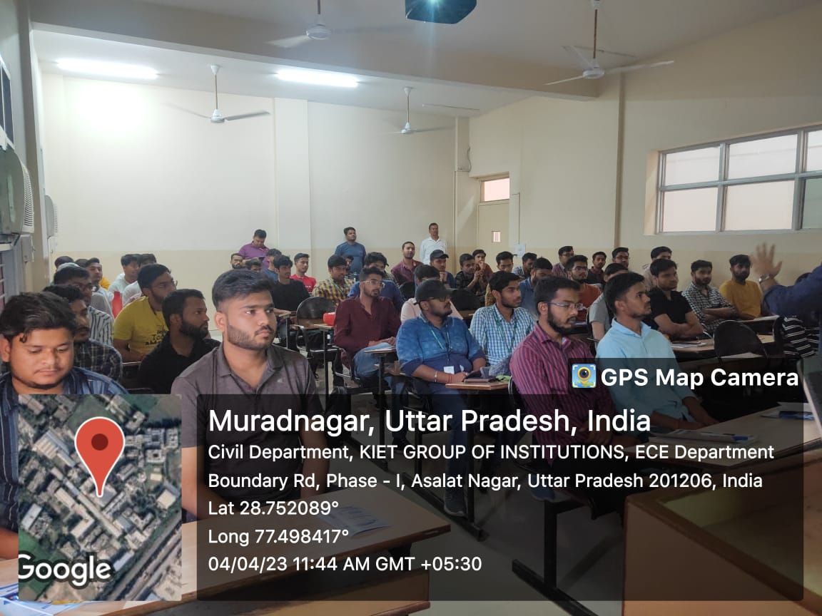 Kiet_edu's tweet photo. On April 4, 2023, the Department of Civil Engineering held an #Expert_Talk on "#Emerging_Technologies and #Career #Opportunities after Engineering" by Mr. Arjun Chhabra, Senior Faculty of #ACE_Engineering_Academy.
#kiet_group_of_institutions #KIETGZB
#KIET #AKTU #AICTE https://t.co/kROKIct6sP