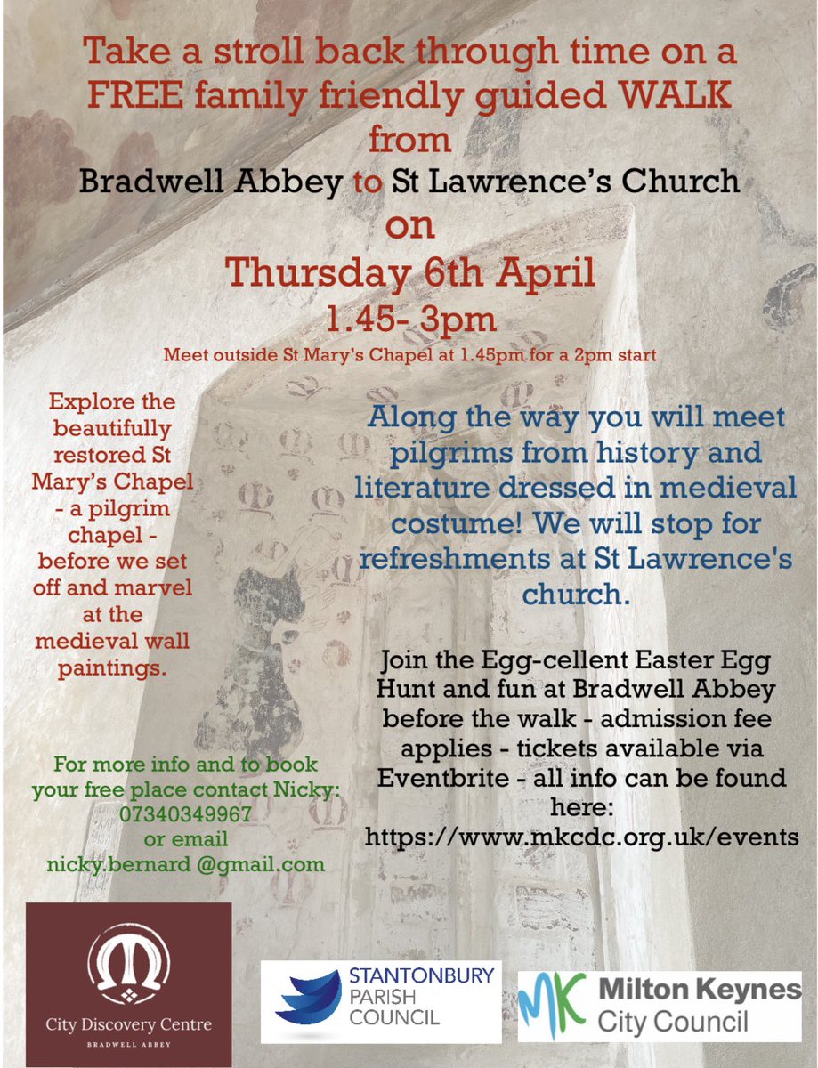 Tomorrow! Free guided walk at Bradwell Abbey <a href="/MKCityDiscovery/">City DiscoveryCentre</a> <a href="/CultureMK/">CultureMK</a>