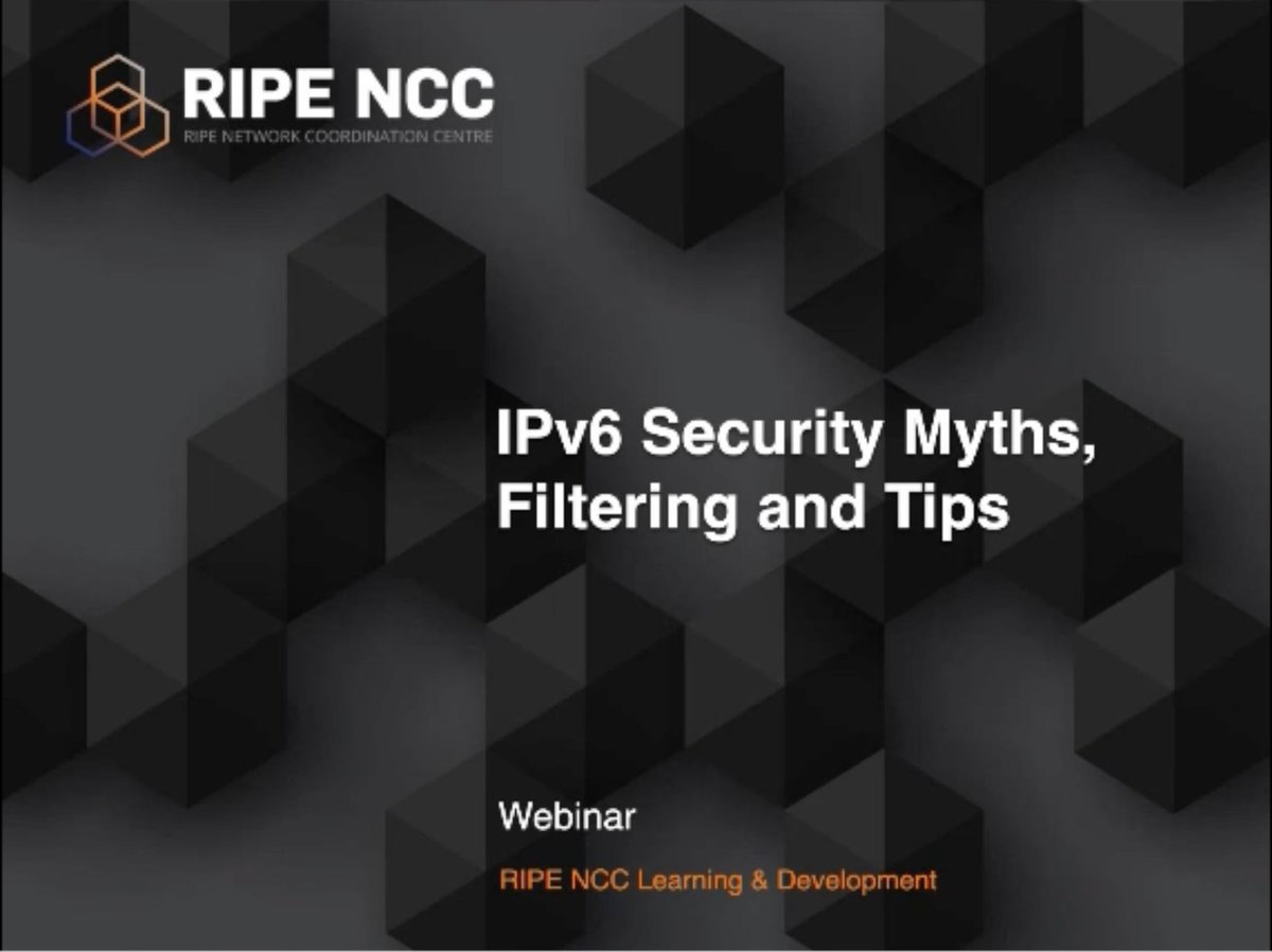 The #recording of last weeks #IPv6 #myths #webinar by @ripencc with Matt and Gerardo is available now 👨‍💻🤓
ripencc.adobeconnect.com/p3k3smc0lefe/