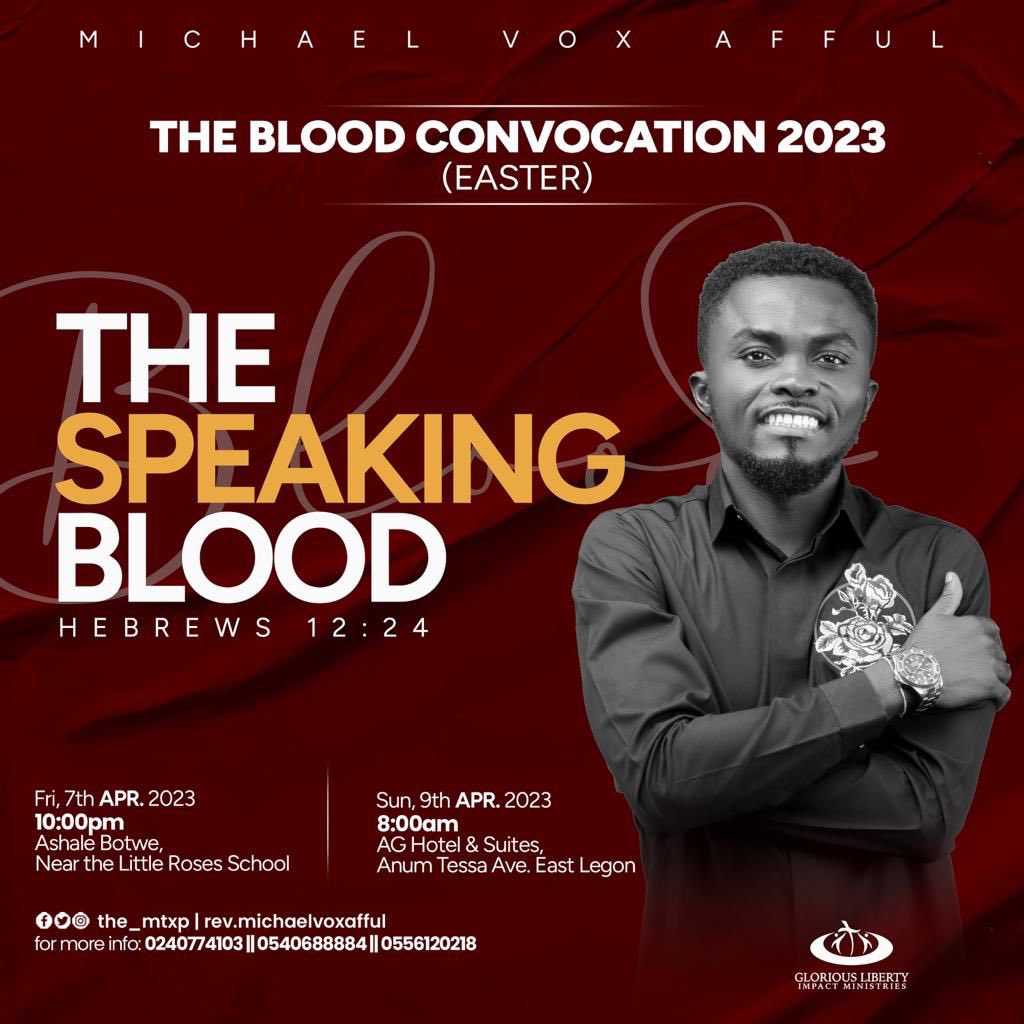 MtxpThe's tweet photo. The blood of Jesus shall be provoked and speak for you and yours.
You cannot afford to miss this convocation.
Blessings and more.
See flyer for more details.
@eaglemichaelvox @glimghofficial https://t.co/DeNiLmgqHU