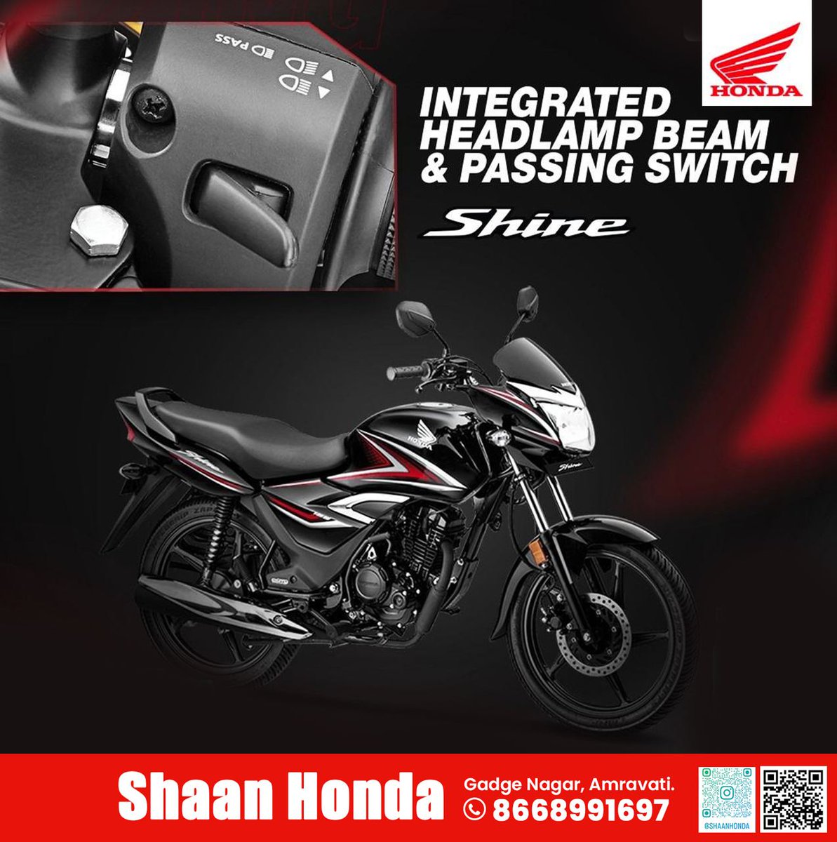 The Honda Shine is powered by a 124cc, air-cooled, single-cylinder engine that produces a maximum power of 10.59 bhp and a peak torque of 11 Nm. The engine is paired with a 5-speed manual gearbox.
#hondashine #honda #activa #g #hondabike #hondaactiva #hondadio #hondamotorcycles