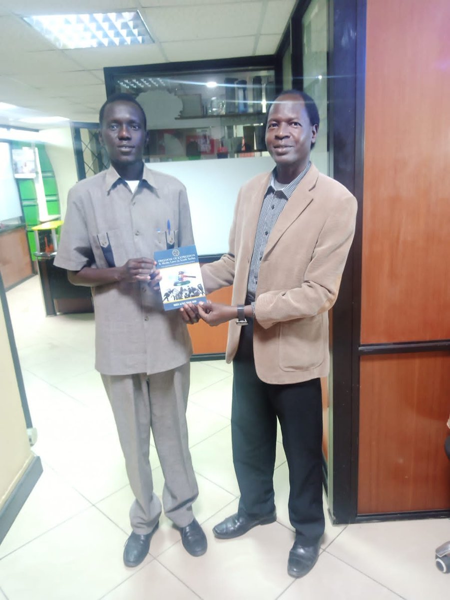 RogerYoronModi's tweet photo. Though been a while about my book #FreedomofExpression and Media Laws in #SouthSudan, I recently got 2 present copies, including 2: @AkolMiyenKuo,  Rev. Saphano Riak Chuol, n at @cuea_official where I did most of my formal law studies: Ms. Freda Kabatsi n Fr. Emmanuel Jada.#SSOT https://t.co/ERvoSVg7QQ