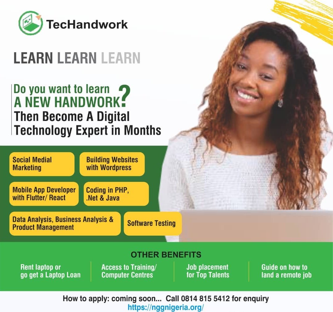 rawlingsimpact's tweet image. Finally!!!!!!!!!

My first tech project for the year starts with #TecHandwork 

It is a 3 weeks Word Press Virtual Training 💪 
With plenty internship opportunities to create #TechWealth for our people.

Only the first 20 comments with statement of intent will be admitted.