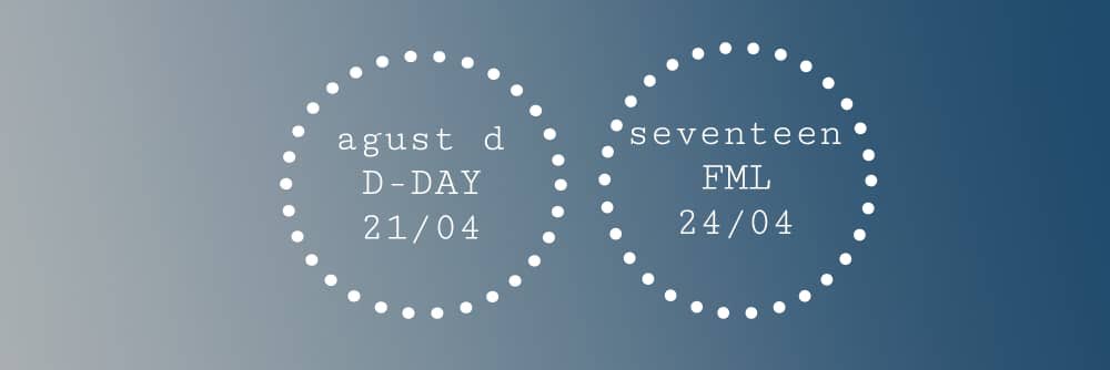 btsvtfiles's tweet image. D-DAY by agust d &amp;amp; FML by seventeen headers;
#btsvt #armycarat