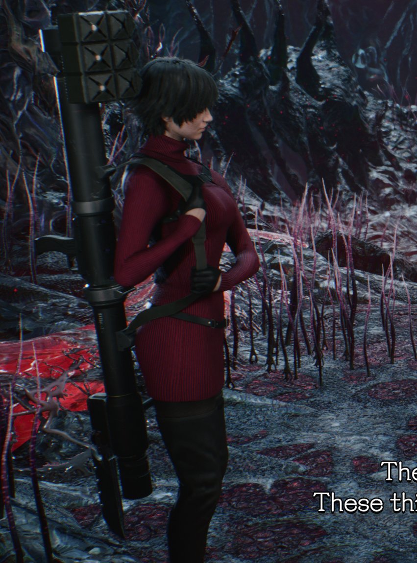 Replaced Lady's outfit with RE4R Ada's #DevilMayCry5 #ResidentEvil4Remake #AdaWong