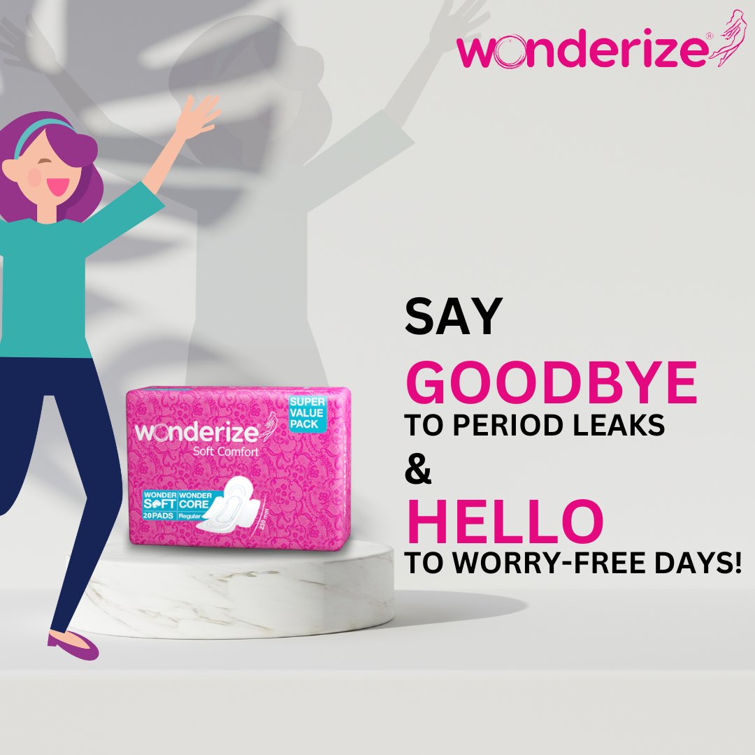 SAY GOODBYE TO PERIOD LEAKS & HELLO TO WORRY-FREE DAYS!
.
.
#Wonderize #wonderizesanitarypad #wonderizesanitarynapkins #SanitaryPad #SanitaryNapkin #PeriodProtection #Pad #Periods #Pads #Period
#periodproblems #periodpositive #periodcramps #periodleaks
#softpads #comfortpads