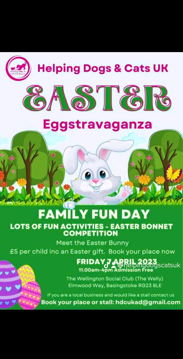 #Basingstoke #events #Easter2023 #helpingdogsandcatsuk #hdcuk