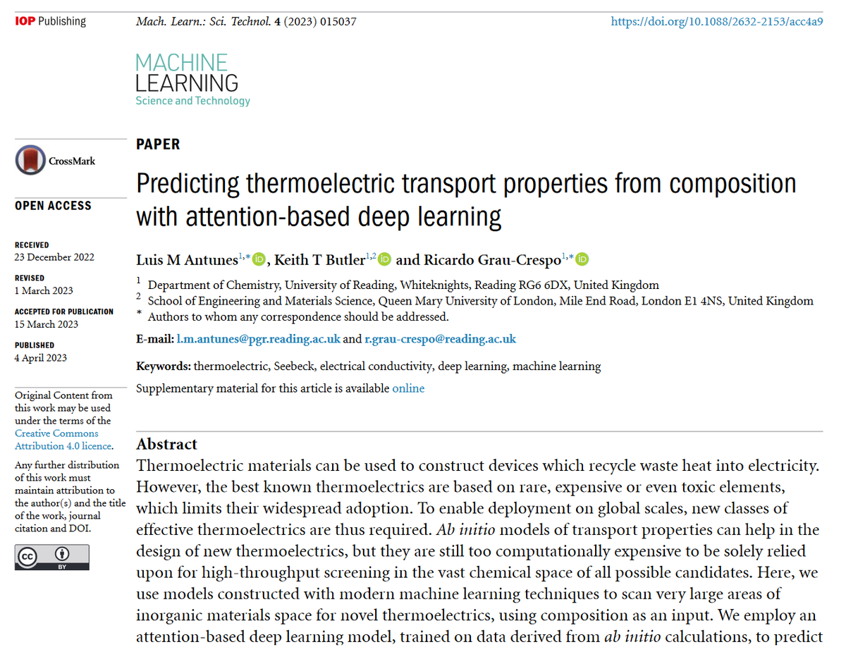Machine Learning: Science and Technology tweet media