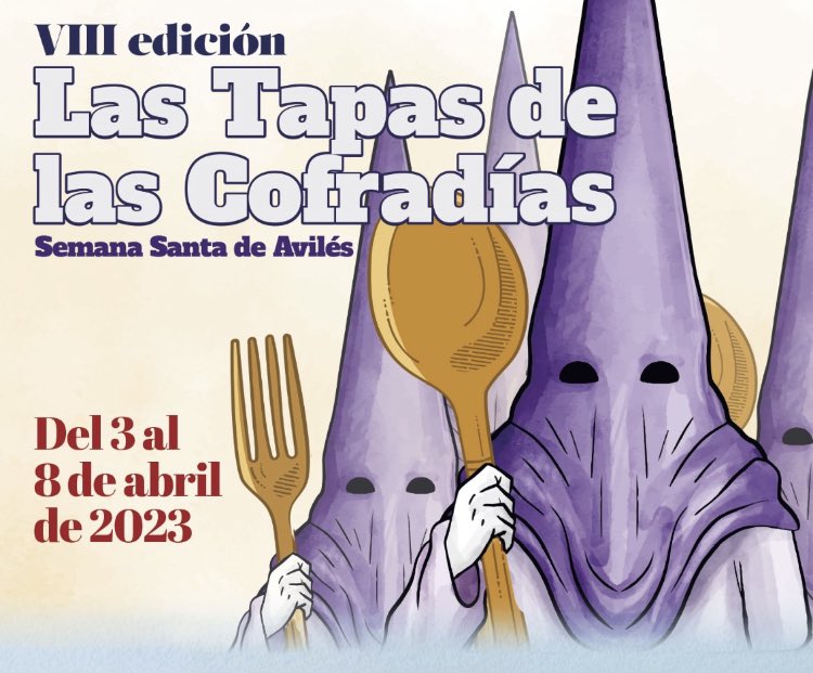 comerciocomarca's tweet photo. Esta semana :
💜 ~Las Tapas de las Cofradías~
~~ “el Bollo” ~~💜
.
#Aviles #elBollo #Pascua #cofradias #Tapas https://t.co/W0DdLyH0HX