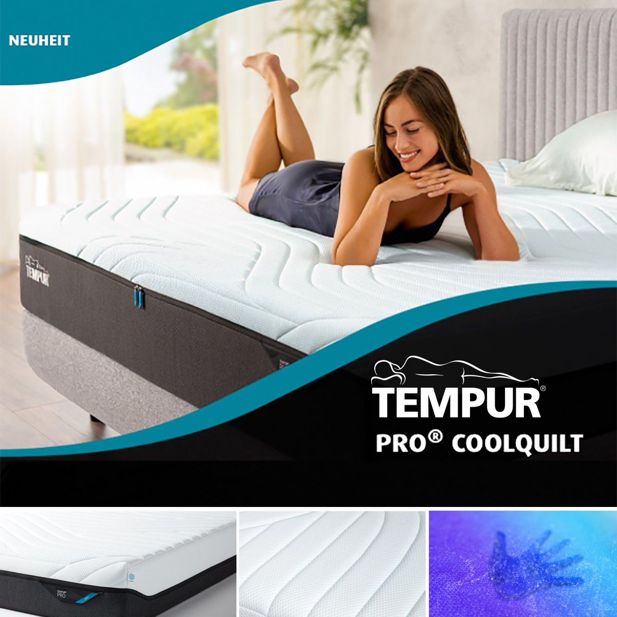 Die völlig neue TEMPUR Pro® Coolquilt - Die perfekte Balance aus optimaler Anpassung, Druckentlastung, &amp; dem gewissen Kuschelfaktor.  - Los geht’s! alles-zum-schlafen.de/tempur-matratz… #alleszumschlafen #tempur #tempurcoolquilt #tempurbett #tempurbetten #tempurrelaxbett #schlafen #sieger