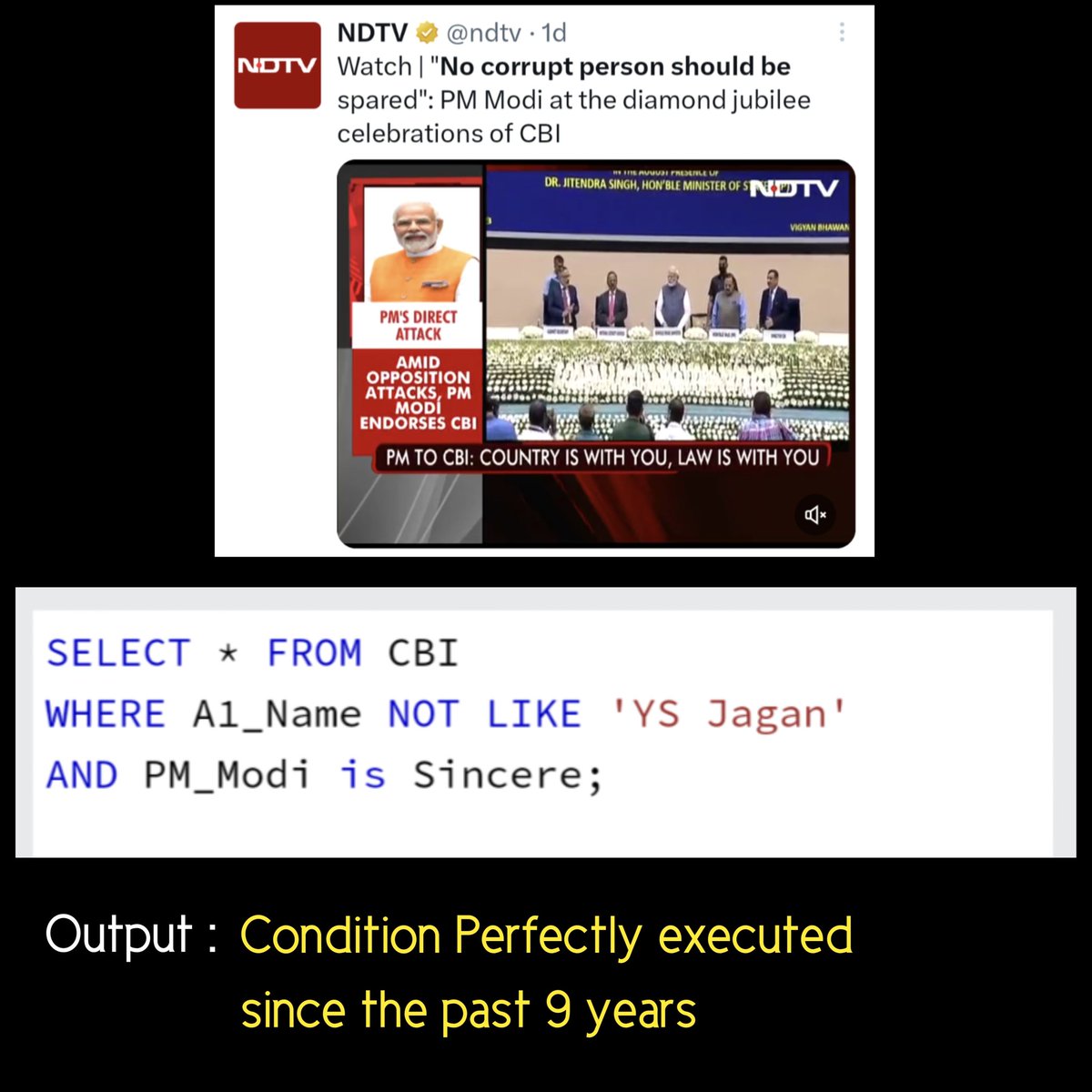 AnveshTk's tweet photo. New query implementation... 😜
#CheaterModi #ఆలోచించుఆంధ్రుడా https://t.co/Czm3Fg7TyY
