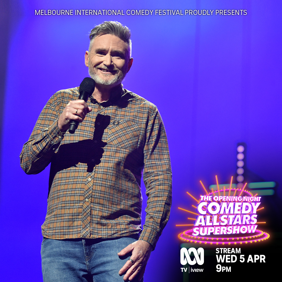 Catch me on the telly tonight - on the #MICF Gala from 9pm on @ABCTV. Melbourne, you can catch me in real life until the 23rd before I continue touring the country. 🎟️ comedy.com.au/tour/dave-hugh…