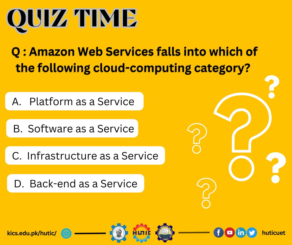huticuet's tweet photo. Everyone Alert! 🙌��
Which answer is correct? Please tell us: #cloudcomputing #cloud #technology #programming #software #cloudservices #informationtechnology #busines #networksecurity #data #artificialintelligence https://t.co/CFChathd0s