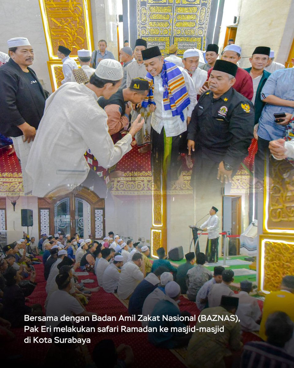 SAFARI RAMADAN ALA PAK ERI ✅

Di Bulan Ramadan 1444 H ini, Wali Kota Surabaya Eri Cahyadi dg Badan Amil Zakat Nasional (BAZNAS) Surabaya melakukan Safari Ramadan keliling masjid di Kota Surabaya untuk mengajak masyarakat menggalakkan zakat, infaq &amp; shodaqoh (ZIS) scr produktif