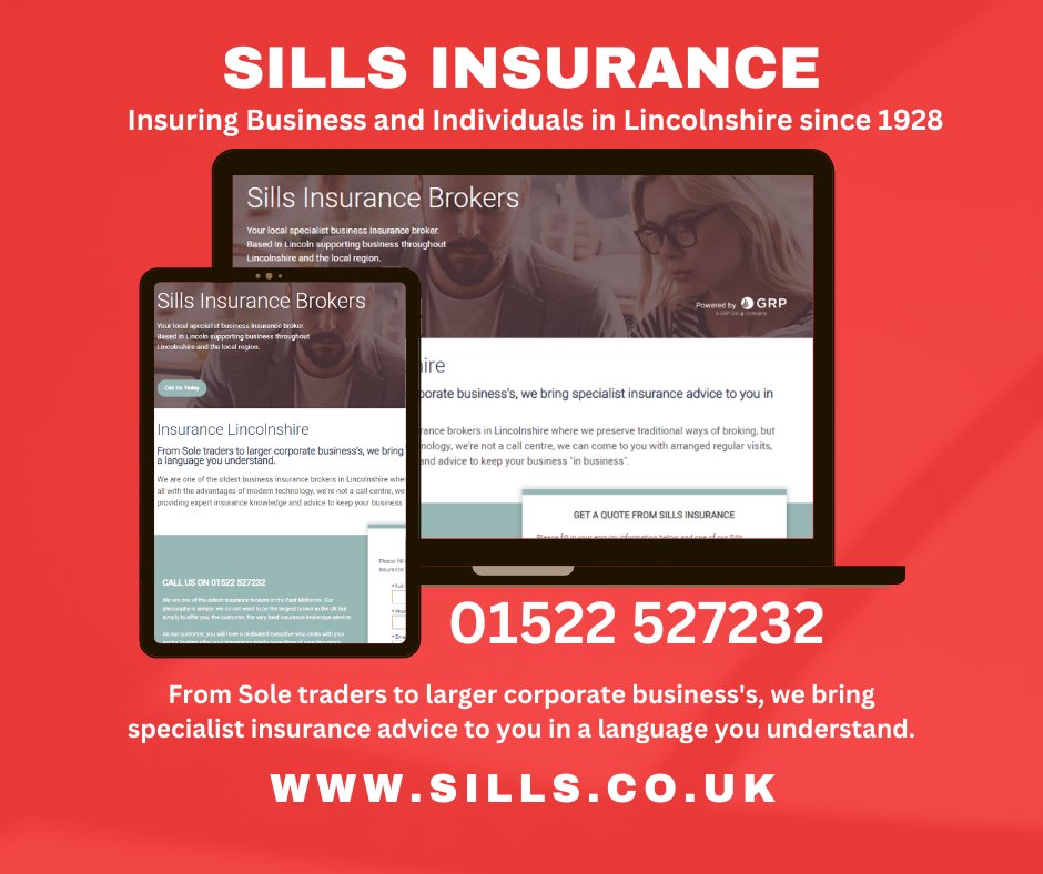 SillsInsurance's tweet image. Sills Insurance Lincoln, protecting businesses and private individuals insurance needs since 1928. Whatever your business, large or small, we have bespoke policies to protect you and your business. Call us on 01522 527232 or visit sills.co.uk #sillsinsurance