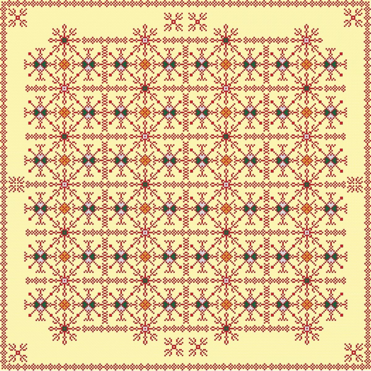 Christmas Cushion Cross Stitch Pattern Chart 3 Pdf File Winter Snowflake Instant Download Homedecor Red Green Counted Unique Pillow Cover tuppu.net/d087caf9  #ThrowPillowCover