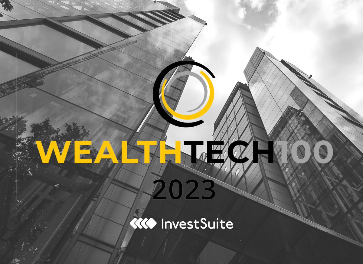 InvestSuite's tweet image. We&apos;ve been listed on @Fintech_Global&apos;s #WealthTech100 most #innovative companies - our fourth year in a row! This list is a ranking of the world’s most innovative technology solution providers that support financial institutions with their #digital transformation efforts.