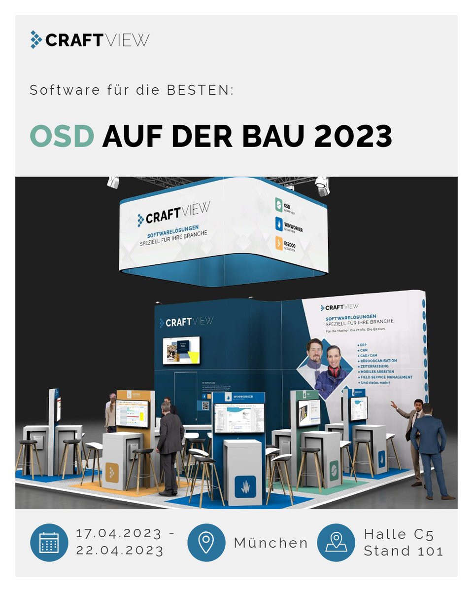 craftview_eur's tweet photo. @osd_software auf der BAU in München
Besuche OSD auf dem CRAFTVIEW-Messestand vom 17.4. bis 23.4. in Halle C5, Standnummer 101 und erfahre mehr über unsere Softwarelösungen!

➡ https://t.co/gW7sGUkLVK

Das CRAFTVIEW-Team

#craftview #software #osd #bau2023 #baumesse #messe https://t.co/NsqGSlXwhp