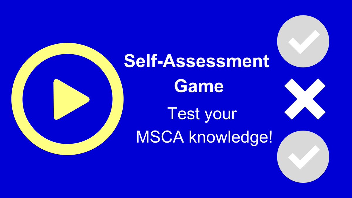 *👾Come play a game with us!🕹️*
Test your #MSCA knowledge with the🆕self-assessment tool! Developed by @Amr_Radwan_ and his team at ECITD, it allows you to assess where you stand regarding the MSCA in #HEU. Play and learn! 
👉 forms.asrt.sci.eg/msca2022/Defau…   @REA_research @MSCActions