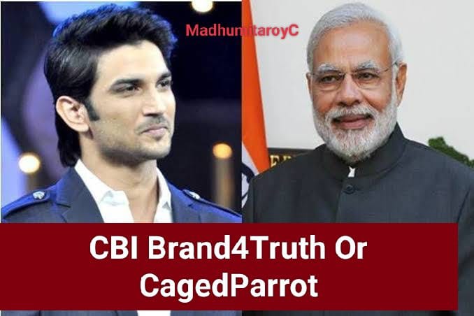 CBI Brand4Truth Or CagedParrot

(In Sushant’s Case, is it selective non performance?
Why???) <a href="/PMOIndia/">PMO India</a> <a href="/HMOIndia/">गृहमंत्री कार्यालय, HMO India</a> <a href="/rashtrapatibhvn/">President of India</a> <a href="/IPS_Association/">IPS Association</a> <a href="/republic/">Republic</a> <a href="/NiteshNRane/">Nitesh Rane</a> <a href="/pradip103/">Pradeep Bhandari(प्रदीप भंडारी)🇮🇳</a> <a href="/narcoticsbureau/">NCB INDIA</a> <a href="/BJP4India/">BJP</a> <a href="/narendramodi/">Narendra Modi</a> <a href="/AmitShah/">Amit Shah</a>