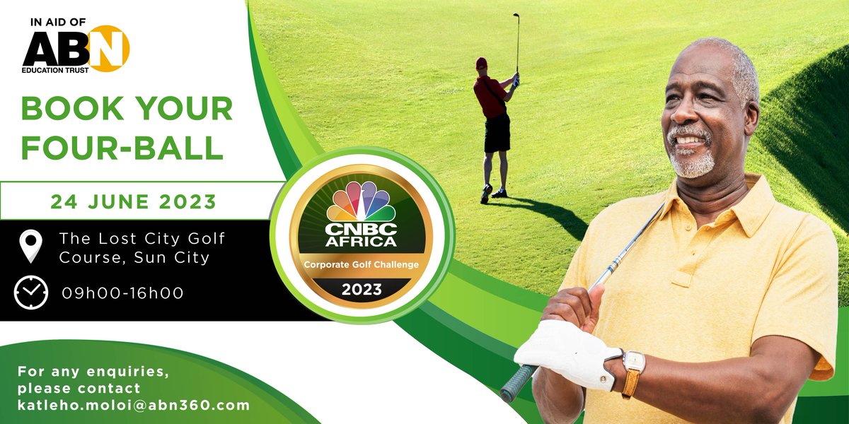 All roads lead to <a href="/SunCityResortSA/">Sun City Resort</a>! 

@CNBCAfrica is proud to present the 16th Annual #CGC2023 taking place on Saturday, 24 June, 2023. The event brings together the private and public sector for a good cause &amp; a day of golf, prize-giving &amp; world-class entertainment.