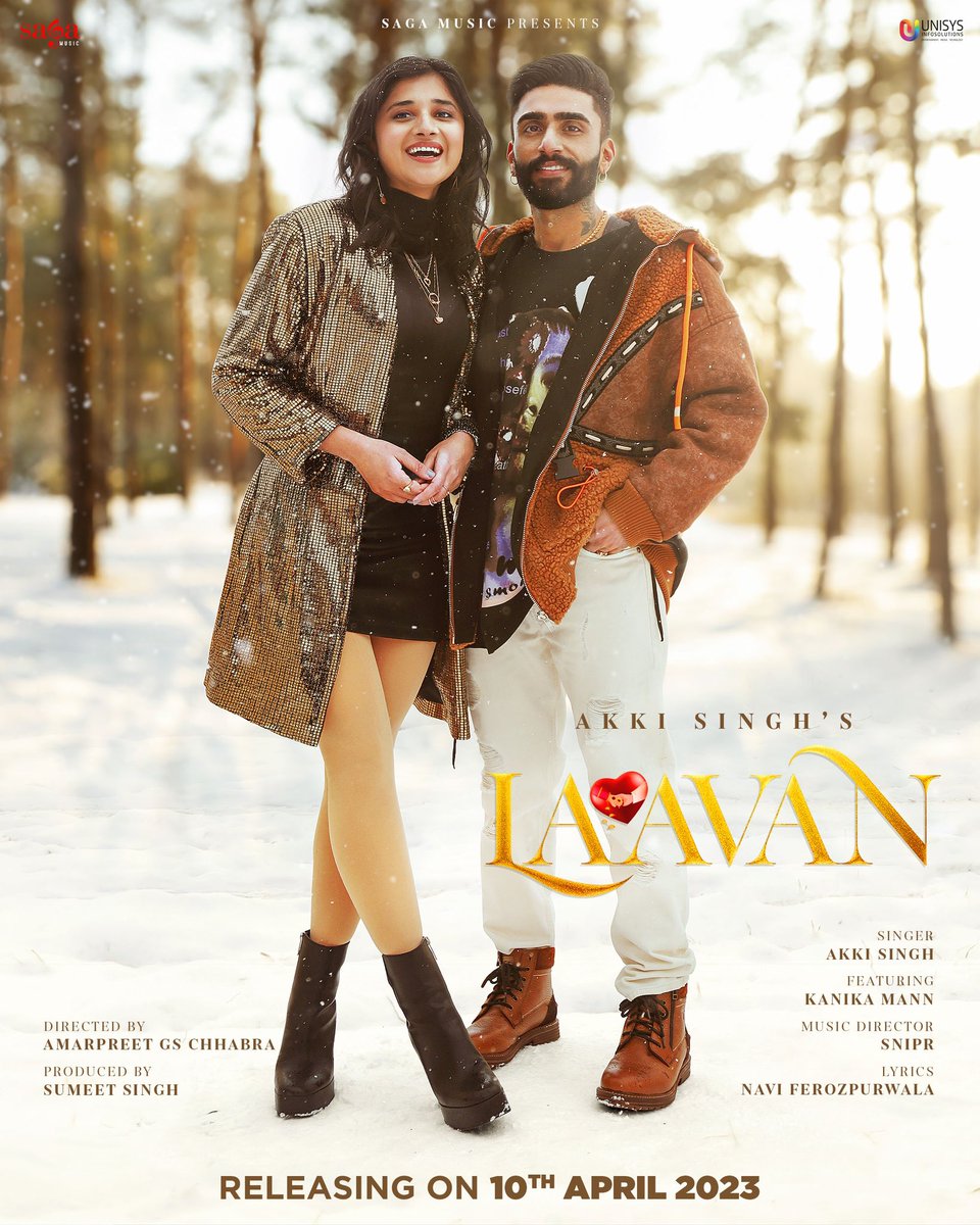 Saga_Hits's tweet photo. Here comes the cutest faces from the song #Laavan .
#akkisingh new track with #kanikamaan dropping on 10th April 2023.
Stay tuned!
Music director: @sniprmusic
Lyrics: #naviferozpurwala
Director: @amarpreet1
Producer: @SumeetSinghM
#sagamusic #sagahits #unisys https://t.co/sRlJCIAv5T