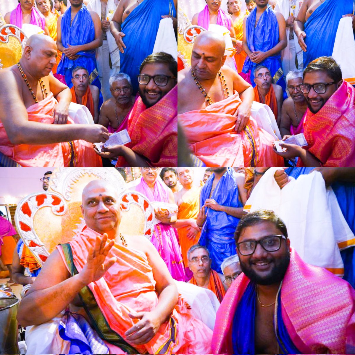 seenuvaidya's tweet photo. ಮಂತ್ರಾಲಯ ಶ್ರೀ ರಾಘವೇಂದ್ರ ಸ್ವಾಮಿಗಳ ಮಠದ ಪೀಠಾಧಿಪತಿಗಳಾದ ಡಾ. ಪರಮಪೂಜ್ಯ ಶ್ರೀ ಸುಭುದೇಂದ್ರತೀರ್ಥ ಶ್ರೀಪಾದರ ವರ್ಧಂತಿ ಮಹೋತ್ಸವದ ಶಿರ ಸಾಷ್ಟಾಂಗ ನಮಸ್ಕಾರಗಳು.

#vardhantimahotsava #Hindus #SRSMutt https://t.co/b6EhguSm0S