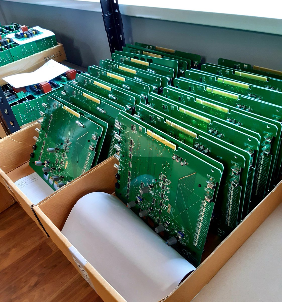 Foundry_Elec's tweet image. An interesting batch of #PCBA ready for shipping @foundryelec made in Sheffield