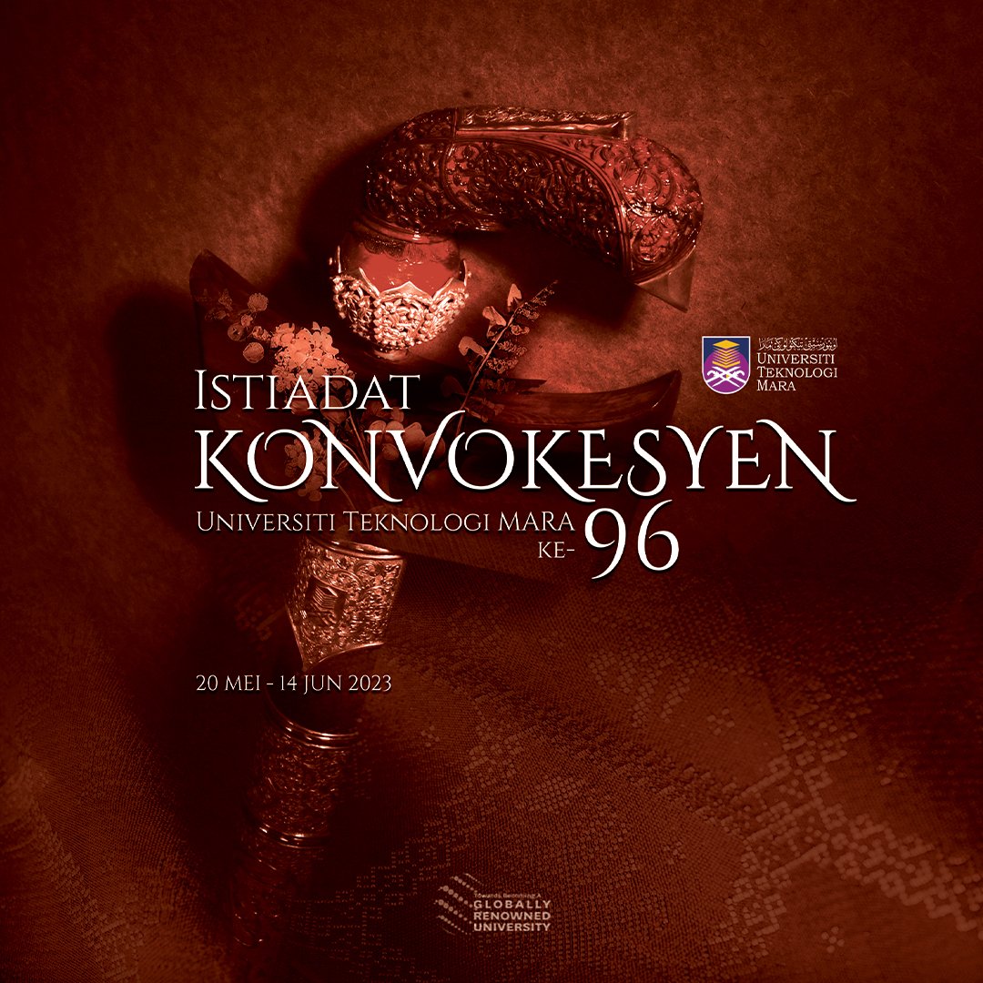 uitmofficial's tweet photo. Istiadat Konvokesyen UiTM Ke-96 akan berlangsung daripada 20 Mei 2023- 14 Jun 2023. 

Untuk maklumat lanjut, sila layari laman web rasmi Bahagian Rekod Pelajar dan Konvokesyen di https://t.co/E68LNwiZNA

#MalaysiaMadani
#UiTMDiHatiku
#GRU2025
#konvouitm96
#keluargaUiTM https://t.co/UQTwOWD5gn
