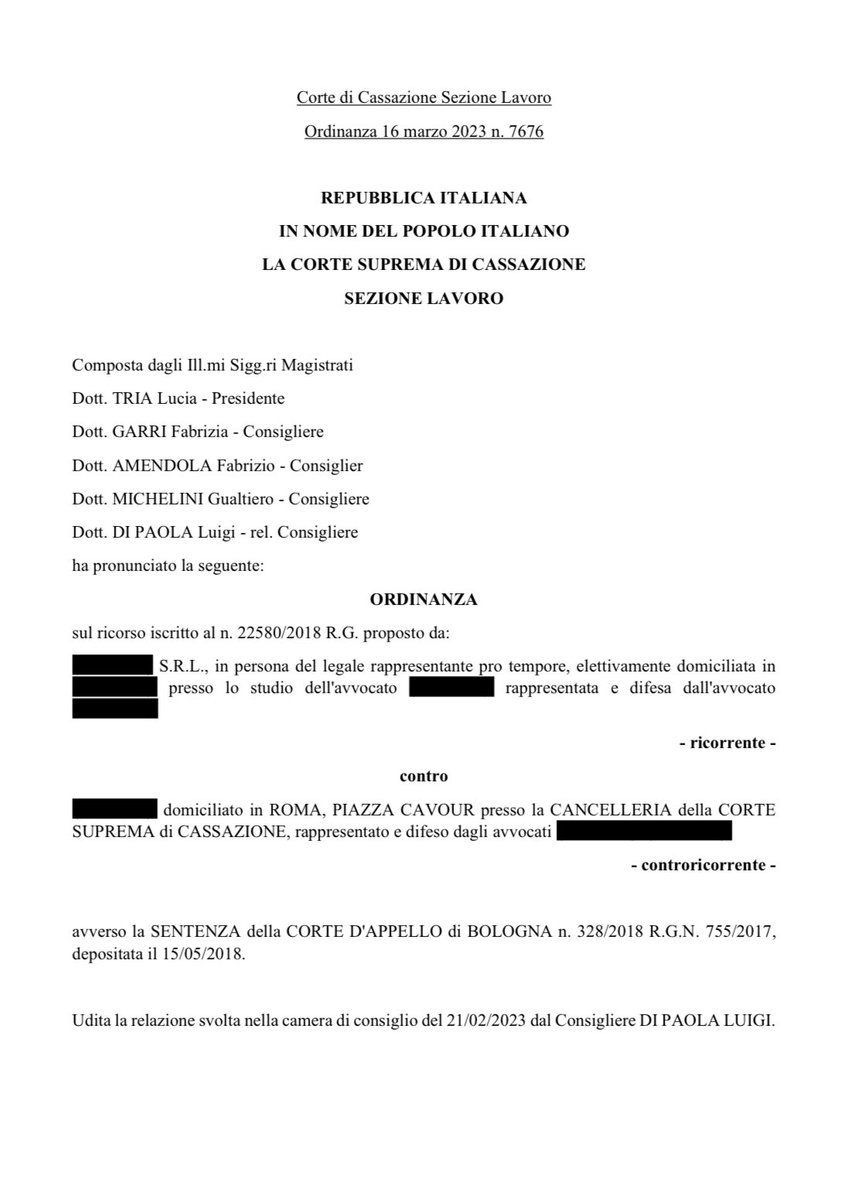 ant_lamberti1's tweet photo. Cass. 7676/2023: Antisindacale la sospensione per un giorno del componente RSU che ha rilasciato un'intervista sullo stato di agitazione in corso in azienda, se i fatti riportati sono assistiti da veridicità e non sono meramente denigratori-> https://t.co/llJMbhPw5X https://t.co/gW8mSZysIq