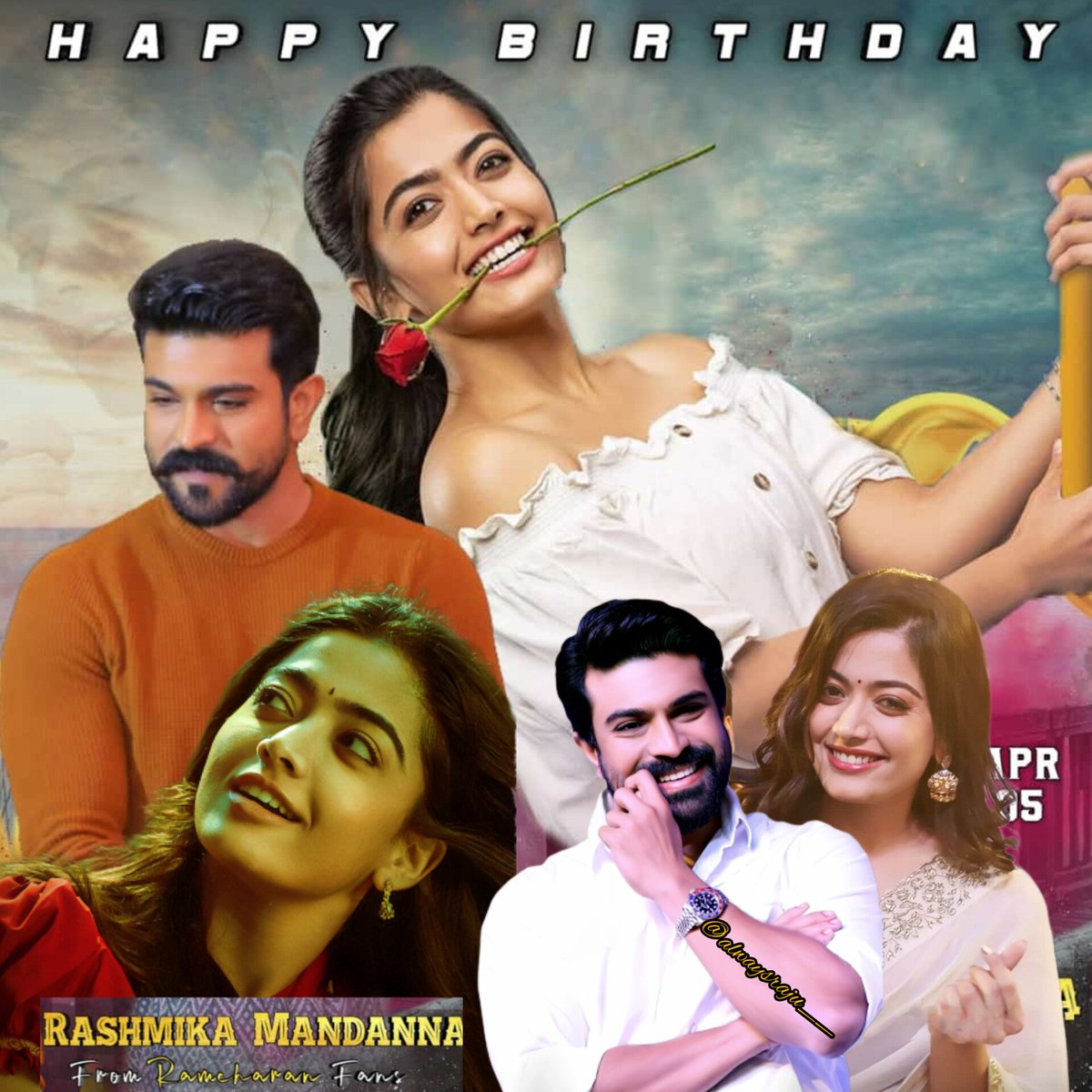 AlwaysRaju__'s tweet image. Wishing The Most Talented &amp;amp; Beautiful Actress @iamRashmika Garu A Very Happy Birthday 💐
On Behalf Of  Gobel star @AlwaysRamCharan Fans

All The Best For #PusphaTheRule , 
#VNRTrio and Other Future Projects  #Ramcharan
 #RashmikaMandanna 

#HBDRashmika
#HappyBirthdayRashmika