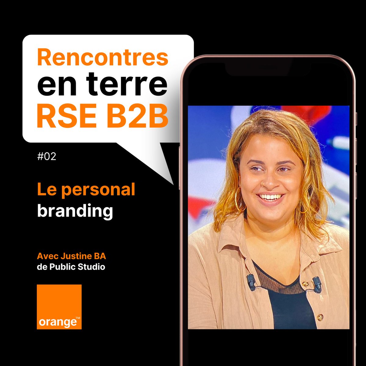 2e épisode de "Rencontres en Terres RSE B2B" sur le #PersonalBranding, avec Justine BA <a href="/realjustineb/">Jojoba</a>.

Aujourd'hui, tout #entrepreneur doit aussi avoir une marque personnelle pour réussir.

Pour écouter : tinyurl.com/RTRSE02

#orange #entrepreneur #marketing #communication