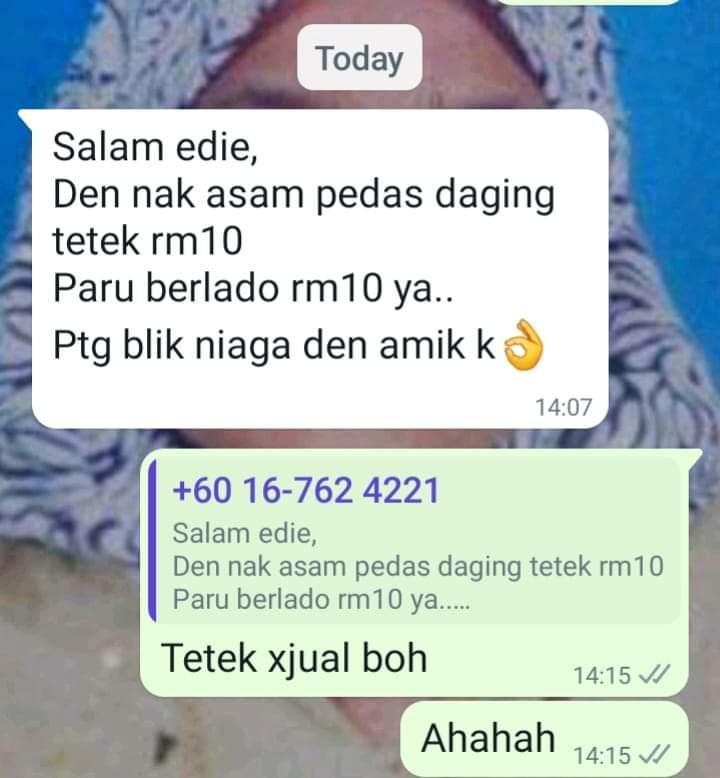 daydeck86's tweet photo. Takde takde.... Den takde jual tu ... 
Dah lah mintak rm10 je... 🤣🤣🤣

Bulan puasa ni den niaga lauk pauk depan rumah kt gedung lalang 162 je https://t.co/Ozm7AHi3Tv