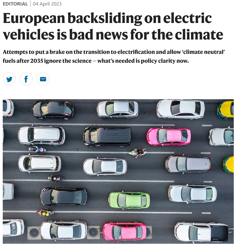 efesce's tweet photo. Die E-Fuel Eskapaden werden weltweit als klimaschädliches Verhalten bewertet, hier etwa auf Nature. 

https://t.co/Dsxs173m3d https://t.co/yOvG7RThoo