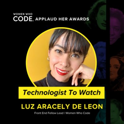 Thrilled to share I‘ve been named as a part of this year’s @WomenWhoCode Technologists To Watch list! Thank you for this designation and the honor of being featured in company with such amazing technologists.

List:
code.womenwhocode.com/100-technologi…

#WWCode
#WomenWhoCode 
#ApplaudHer