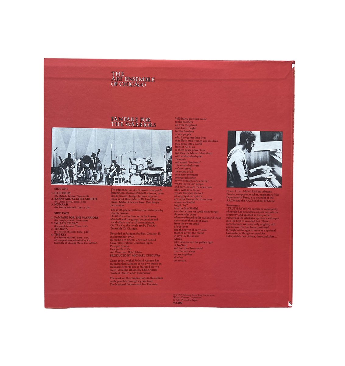 ynr2021's tweet image. THE ART ENSEMBLE OF CHICAGO / FANFARE FOR THE WARRIORS

国内盤/ライナー

#theartensembleofchicago #fanfareforthewarriors #aacm #atlanticrecords #yesterdaysnewrecords #ynr #jazz #record #wax #crates #vinyl #vintage #ジャズ #レコード #newarrival