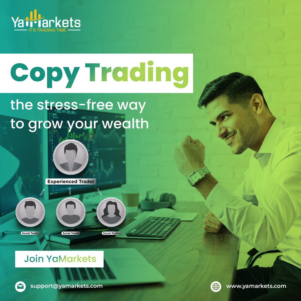 markets_ya's tweet photo. Are you tired of constantly monitoring the markets and feeling the stress of trying to make profitable trades? Look no further than copy trading!
#YaMarkets #CopyTrading #YaMarkets #GrowYourWealth #StressFreeInvesting #Forex_Analysis #TrustedBroker #ForexTradingPlatform https://t.co/e9jtnhZFxB