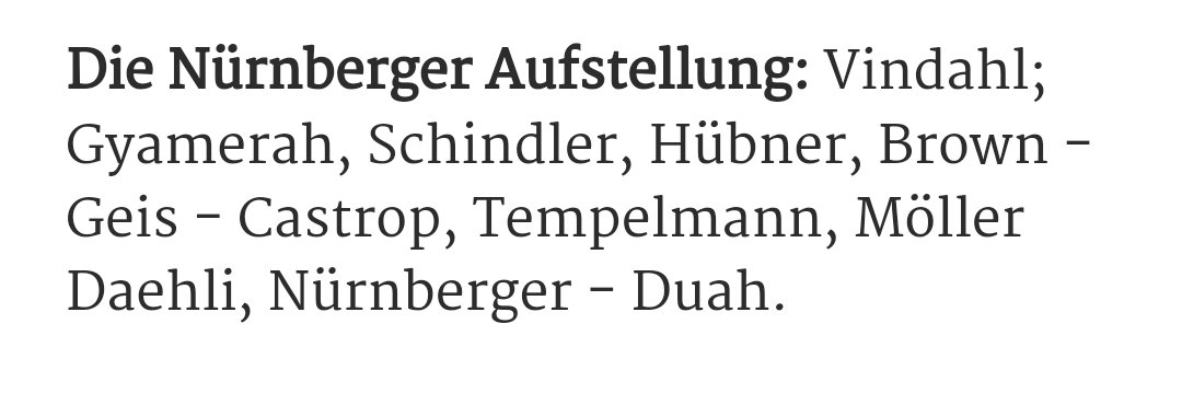 2_Steffen's tweet image. 🚀 DFB-POKAL-VIERTELFINALE! 🚀

Sehen wir heute fast Debüt von Jannes #Horn als Linksverteidiger - oder bekommt Nene #Brown weiter das Vertrauen? Und schafft es #Geis den Held der vorherigen Runde, Florian #Flick, adäquat zu ersetzen? 

#FCN #FCNVfB #DFBPokal (BILD/NZ/kicker)
