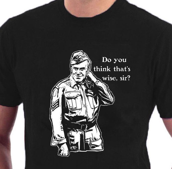 Happy Birthday John Le Mes. 
#SgtWilson #UncleArthur @jeffmhsmith @FrederickArmour @spongebath63 @traindriverdave @chatty_chimp @YoungMarroo @madmidweeker @gogs_honey @huskybill2611 #DadsArmy #JohnLeMesurier 
Tees by Sillytees bit.ly/3qLrcW7